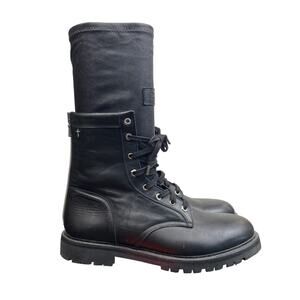 $1090 RTA Calf Leather Hybrid Combat Boots Men's 12